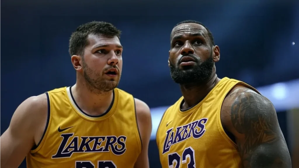 Luka Dončić and LeBron James